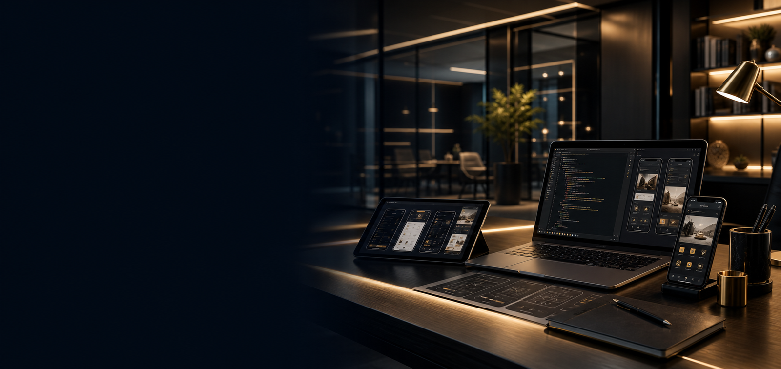 Mobile app and custom software development workspace